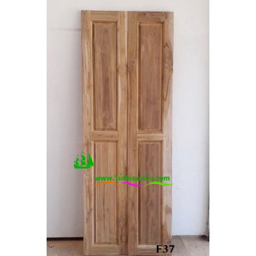 ประตูบานเฟี้ยมไม้สัก รหัส F37